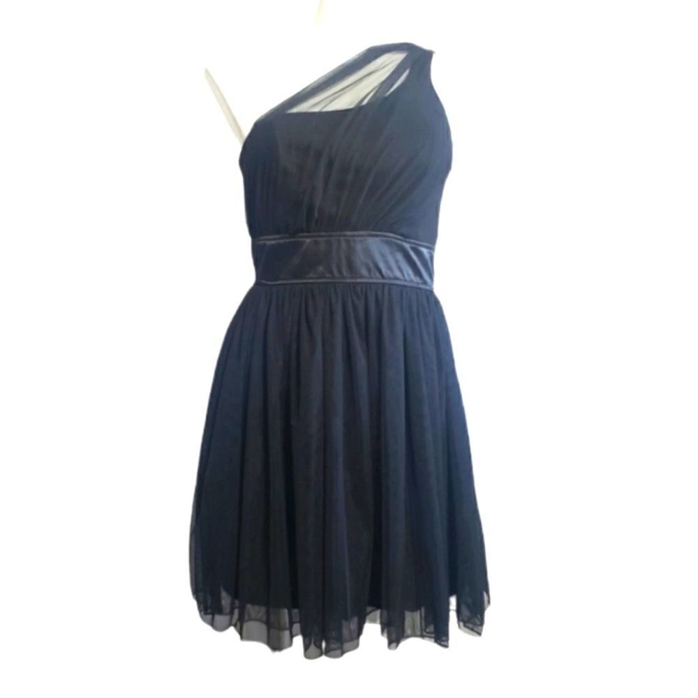Trixxi dress black one shoulder satin & tulle feminine whimsigoth 5